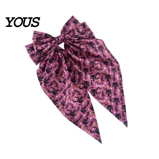 Pumpkin Hair Clip Halloween Bow Spring Clips for Women, Skeleton Ghost Hand Printed Festive Accessory Fabric Barrettes, Cute Horror Accessories
