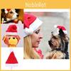 Cozy Festive Christmas Dog Hat Plush Material For Small Dogs Holiday Decor