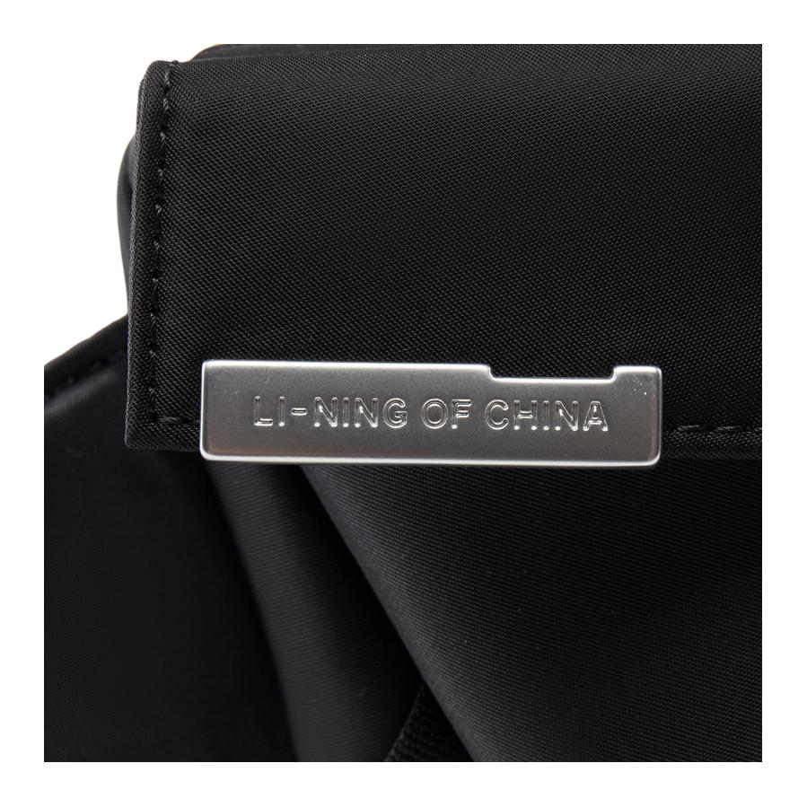 Li Ning Trendy Sports Series Casual Minimalist Versatile Nylon Shoulder Crossbody Chest Bag Waist Bag Unisex bags Black ABDV349-1