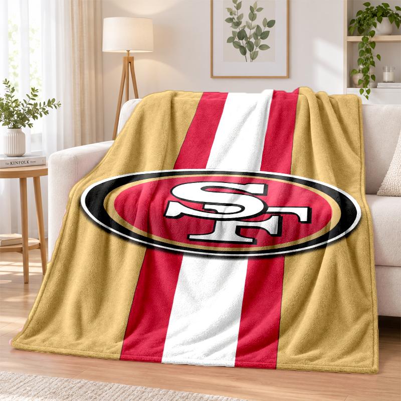 San Francisco 49ers Printed Flannel Blanket Warm Comfort Bed Throw For Indoor Home Decoration