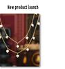 Brand Freshwater Pearl Clavicle Necklace with 18k Gold-Plated Titanium Steel in Simple Sweet Style
