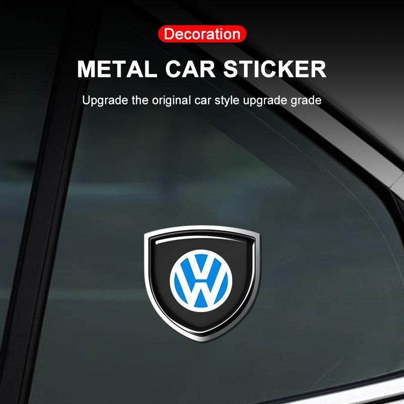 1 stk 3D Metall Auto Dørskjold Emblem Bil Karosserimerke Klistremerke For Volkswagen Tiguan Golf-4 5 6 7 MK6 B5 B6 B7 Jetta Lavida Polo Tiguan Passat