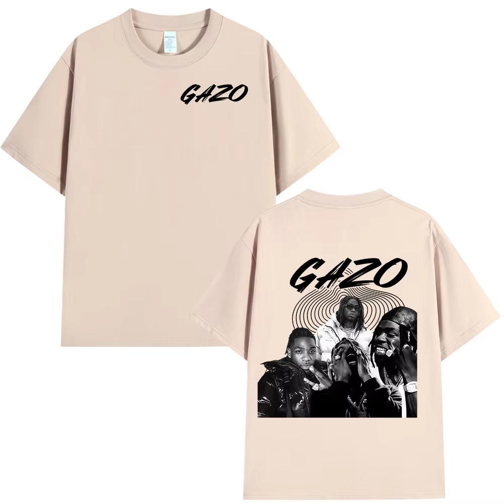 Rapper Gazo album graphics 100Cotton music Tshirt Men 2026 New Summer Hip hop unisex ventilate Short sleeve shirt fan gifts
