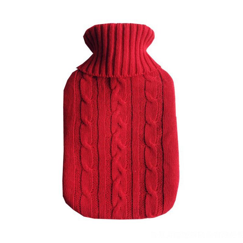 1pcs Hot Water Bag Cover Warm Hand Bag Knitted Cover Soft Removable Washable Practical Protective Cover Winter Accessories