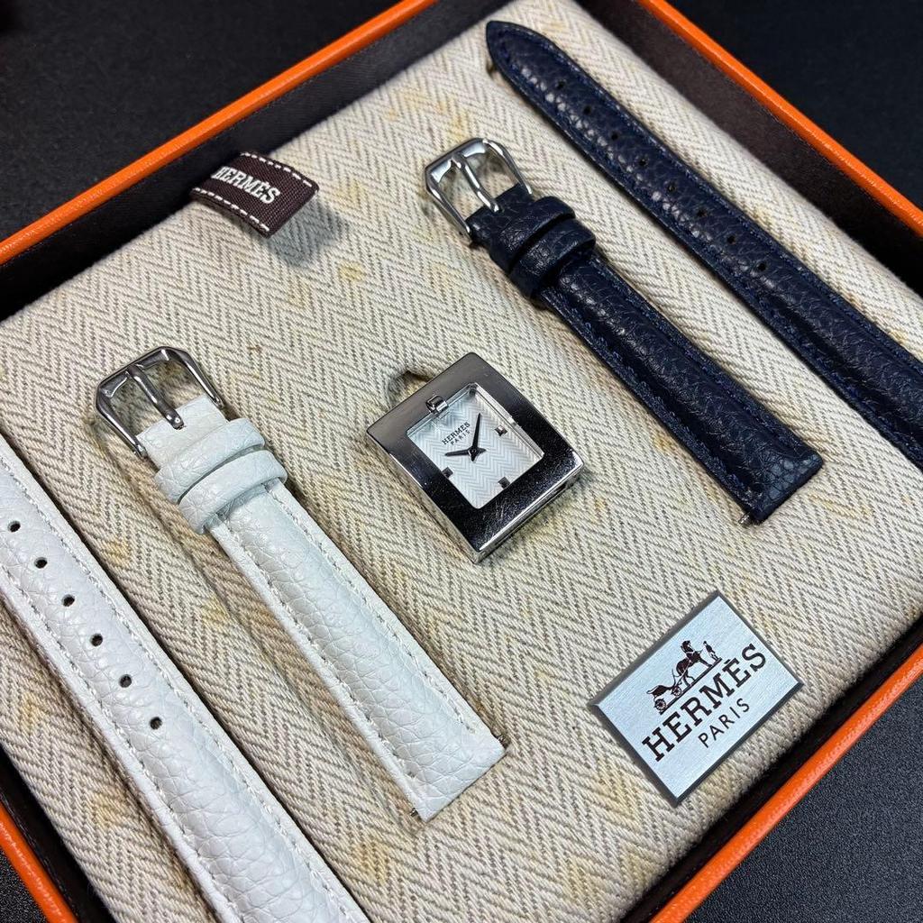 Used [Movable Genuine Product] Hermes Watch H Watch Square QZ Ladies BOX