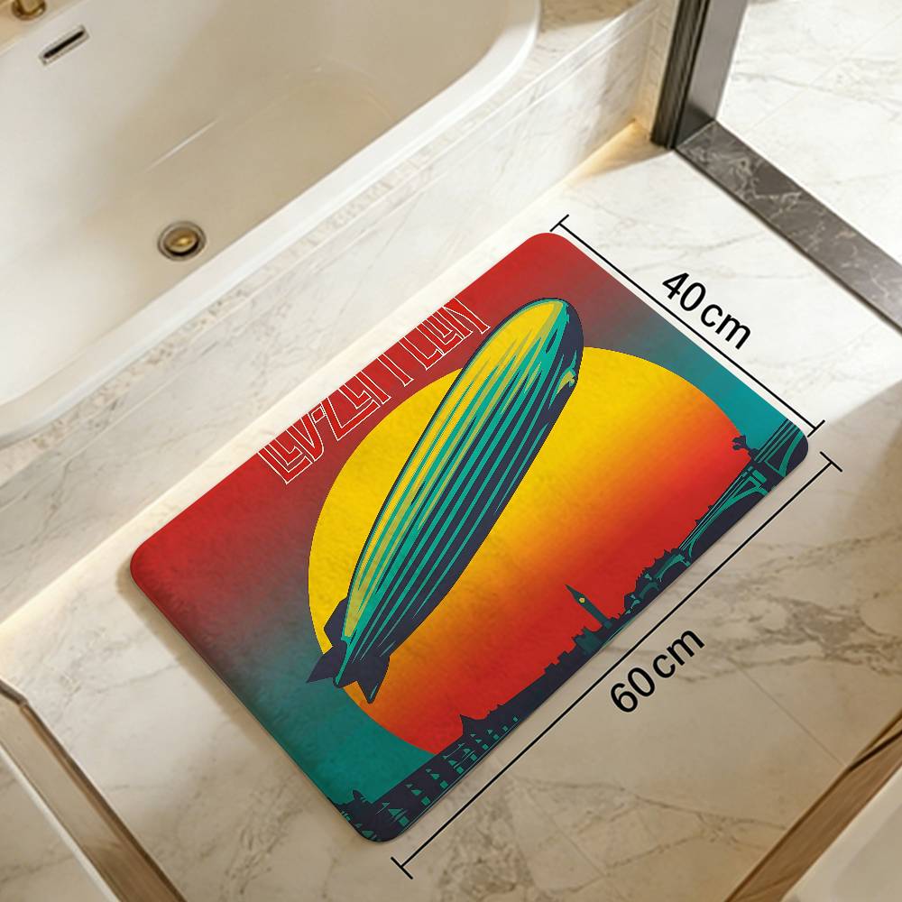 Rock Band L-Led Zeppelin Room Mats Retro Multiple Choice Living Room Kitchen Rug Non-Slip Welcome Rug