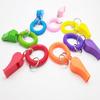 5pcs Plastic Spring Wristband Whistle With Rope Rugby Party Whistle  Training School Soccer Tools