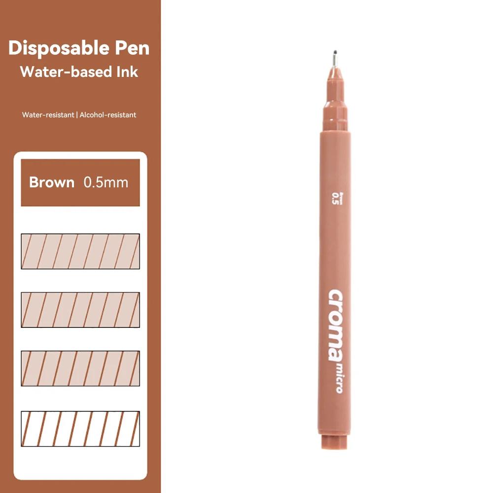 Micron Liner Fineliner Pen 0.05 0.03 0.1 0.5 Brush Tip Black Brown Fineliner Sketching Manga Drawing Pen Color Sketch Stationery