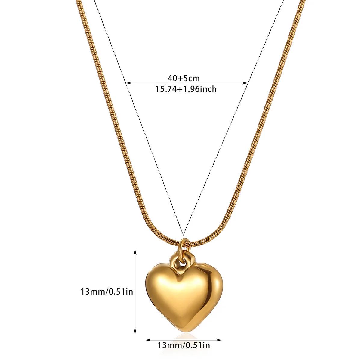 

Намисто-чокер з персиковим серцем з 18-каратним золотим покриттям - Кулон у формі серця Жіночі прикраси в японському та корейському стилі моди