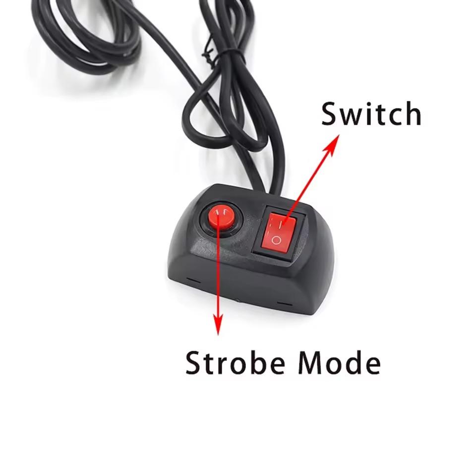 4LED One Drag Two Strobe Middle Net Warning Light 8LED Strobe Lamp One Drag Two Long Bumper Light Opening