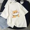 Funny Unisex Tshirts Kawaii Cute Shiba Inu Dog Printed Short Sleeve Tshirt Harajuku Summer Loose Streetwear Female Clothes Tops