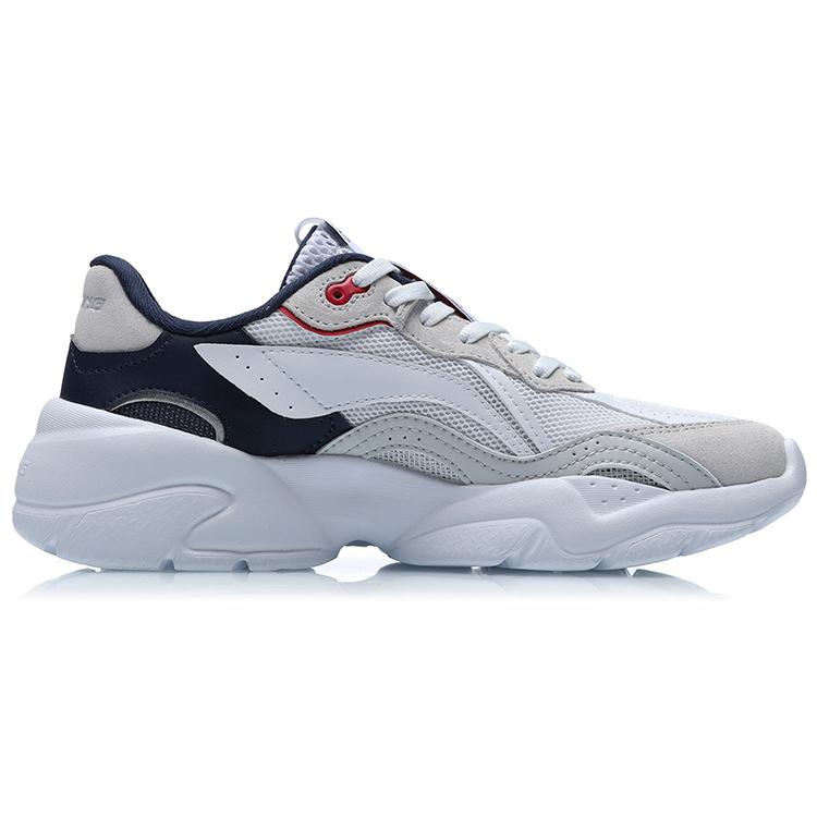New LiNing Low-Top Running Shoes Women's White Blue Red AGCR166-4