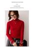 Women's Pure Cashmere High Neck Ribbed Pullover Sweater