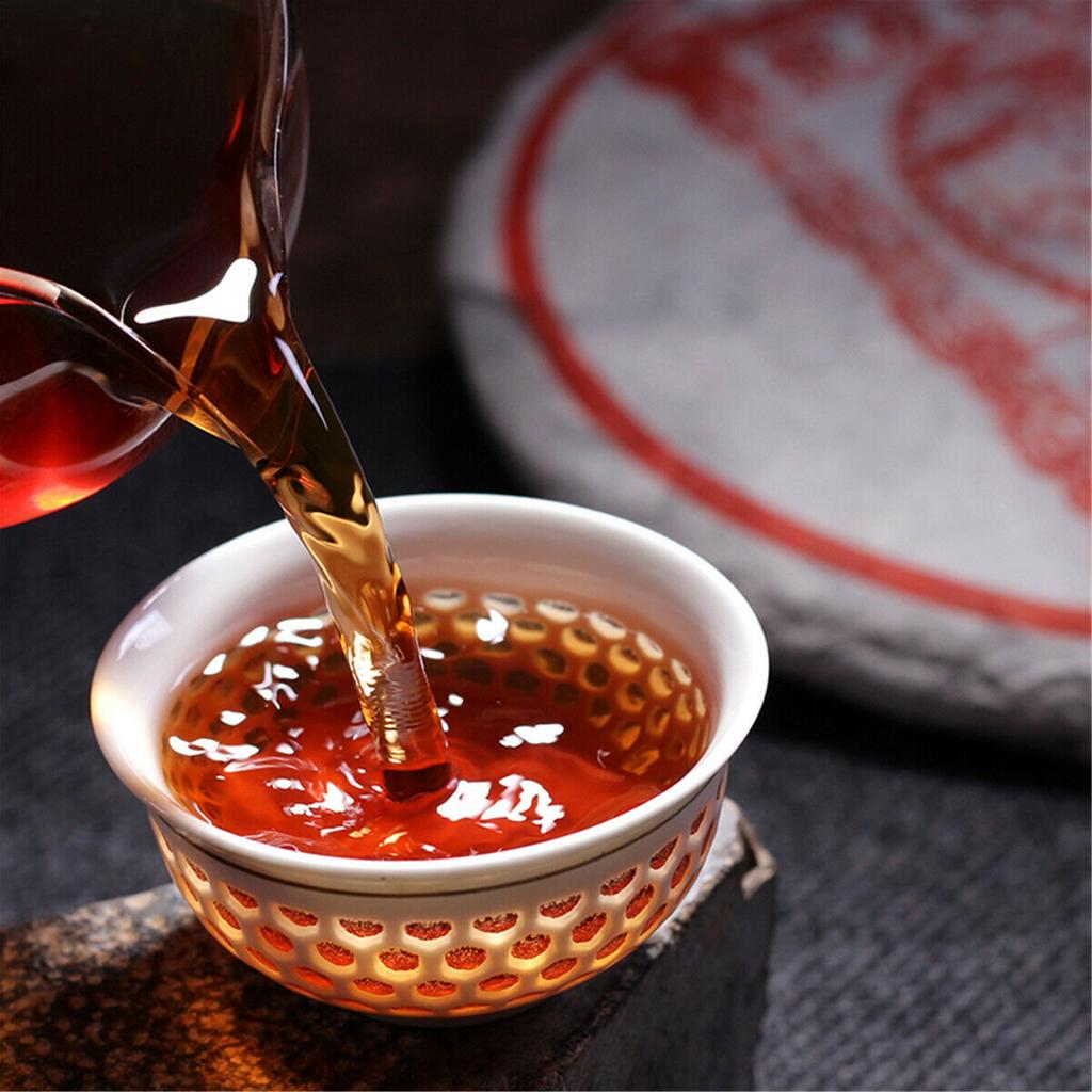 Tè cinese Torta di tè Pu-erh Tè nero Yunnan Tong Qing Hao Tè Puer maturo 357g