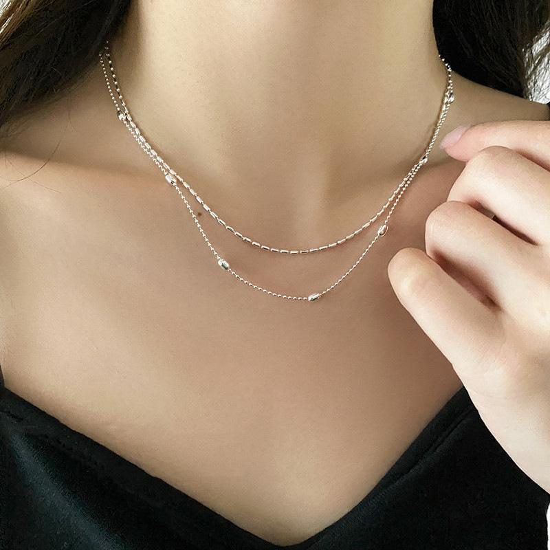 Tide Collarbone Chain Women'S Light Luxury Versatile Pendant Niche High Sense Spice Girl Collarbone Chain