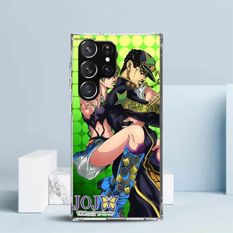 JoJo Bizarre Adventure Jolyne Cujoh Phone Case For Samsung Galaxy S24 S25 Edge S26 Ultra S22 S23 Plus S21 + S20 FE Soft TPU Back