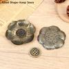 1Pcs Metal Incense Burner Craft Ornament For Home Room Decoration Flower Shaped Spa Yoga Meditation Accessories