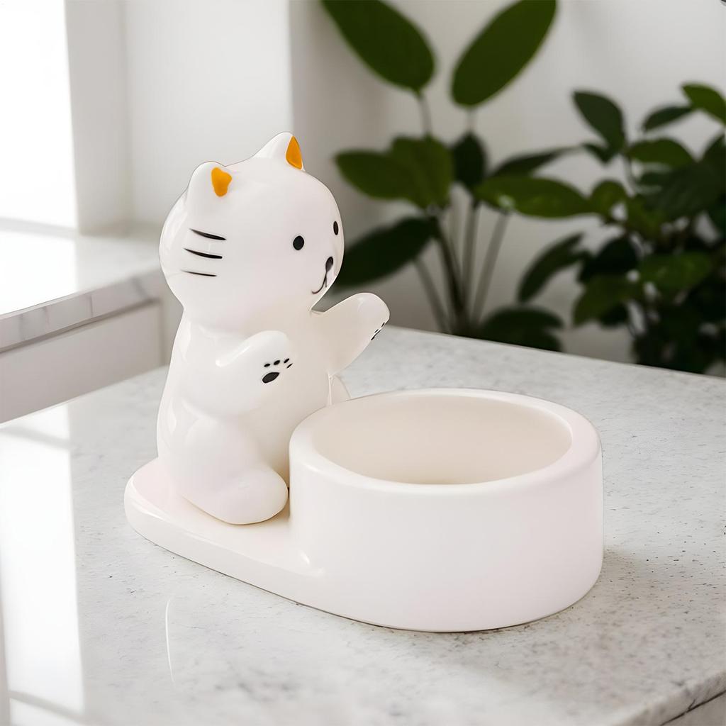 Cute Cat Candlestick Creative Aromatherapy Candle Holder High Tempe Desktop Decoration Cartoon Candlestick Birthday Gift