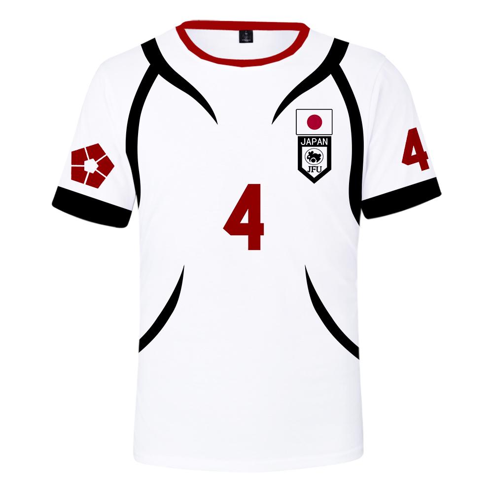 

BLUE LOCK Cartoon Tshirt Summer Short Sleeve Tee Shirt Fashion T Shirt Casual Fitness Tops XXS білий