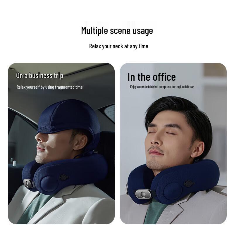 Philips Inflatable Neck Massager U-Pillow with Heat Therapy