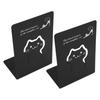 2pcs Book Ends Metal Book Stoppers Decorative Hollow Book Shelf Holder for Study Office Dormitory Li