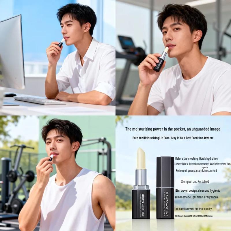 Bipiya Men s Hydrating Lip Balm: Anti-Dryness, Cracking, Peeling, Moisturizing Bare Feel Formula