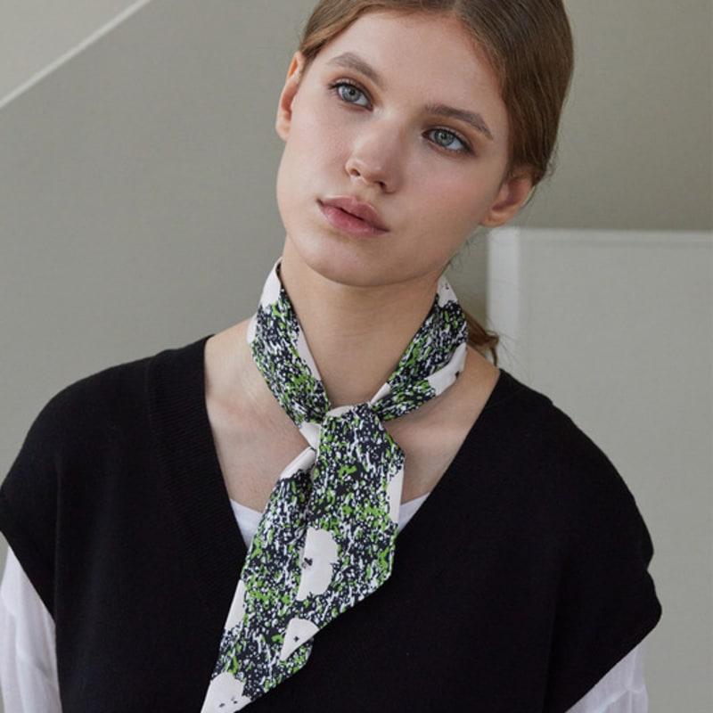 

ANA MAISON Garden of universe Twilly Silk Scarf [PMT-1411] Garden of universe