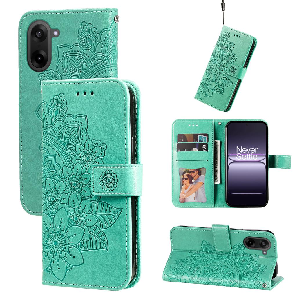 For OnePlus Ace 5 Racing 5G/OnePlus Nord CE5 5G Case Floral Pattern PU Leather Wallet Stand Phone Cover