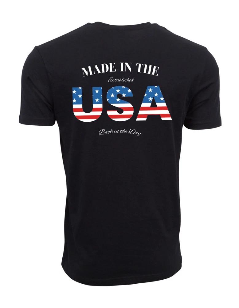 Made In The Usa Established Back In The Days Old Guys T Shirt S