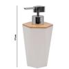 RSINC Refillable Hand Soap Dispenser | Liquid Soap/Shampoo  Lotion Dispenser Plastic Bottle for Kitchen, washbasin Pack of 1 | Wooden Lid (White)