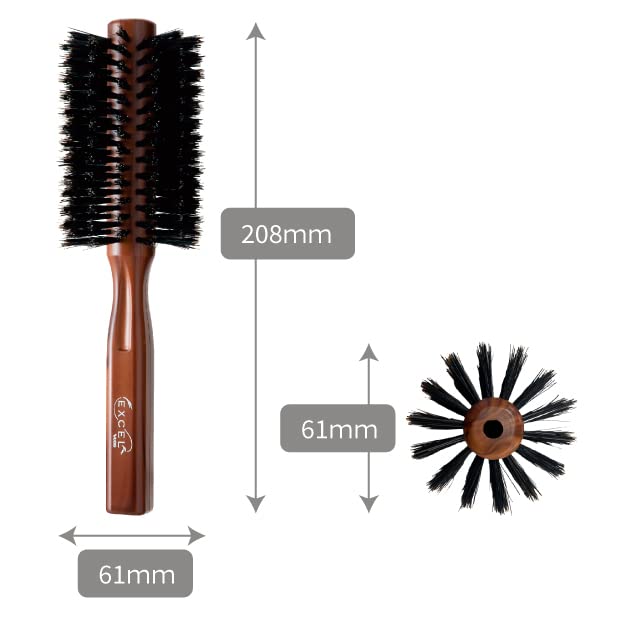 Vess Professional Roll Made In 60mm 14 Lines Brush EXC2B Hairdresser's Brush, Japan, Diameter, (Includes Cleaner)