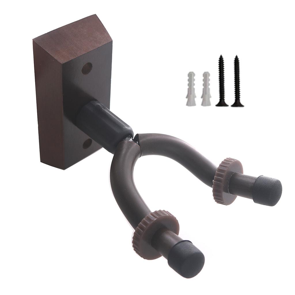 Amazon Popular Black Walnut Hook Folk Guitar Electric Guitar Wall Rack