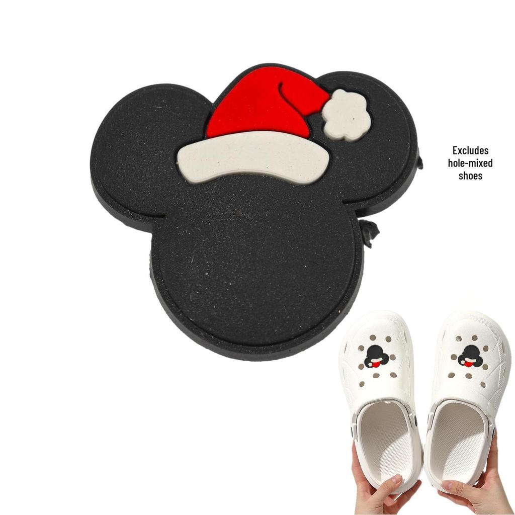 Detachable Christmas Shoe Buckle: PVC Flower Decoration for Hole Shoes