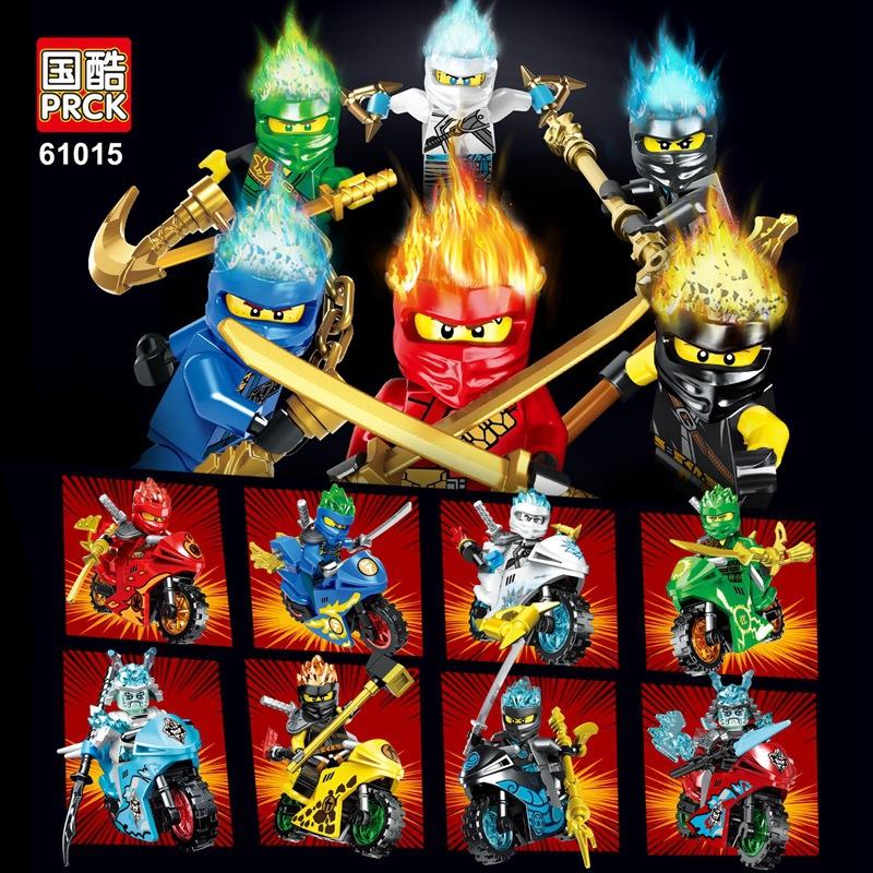 61015 Phantom Motorcycle Series 8 Minifigures With Weapons Building Block Toys 61082