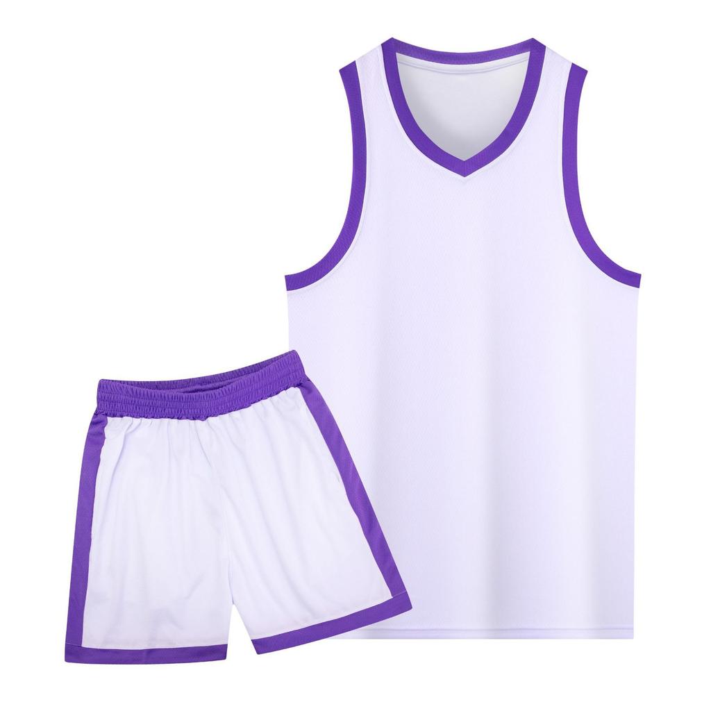 Children's Basketball Jersey Set American Narrow Shoulder Men's and Women's Game Sleeveless Quick-drying Training Jersey Printable Training Jersey