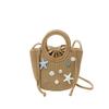 Grass Weave Handbag For Women Small Bucket Style Casual Summer Beach Accessory