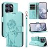 Wallet Case for Edge 70 Fusion+ 5G - Leather/PU, Blue, With Lanyard