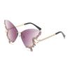 Large Frame Diamond-Encrusted Butterfly Sunglasses Photo Performance Props Glasses Women'S Sunglasses Uv Protection