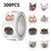 100-500PCS Funny Stickers Cat Cartoon Roll Stickers Animal Packaging Stickers Photocard decor Pack Lables