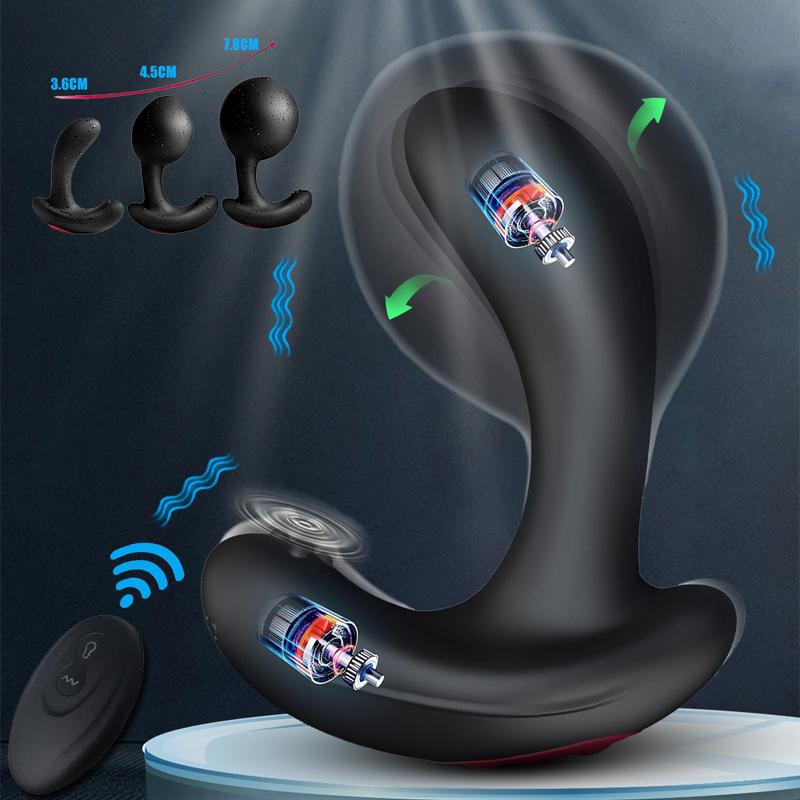 Analvibrator, aufblasbarer Analplug, Prostatamassagegerät mit Fernbedienung, automatisches Aufblasen, vibrierender Prostatastimulator für Männer und Frauen