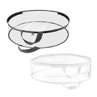 Festive Wreath Storage Container Case Clear Storage Bag for 24-inch Wreaths