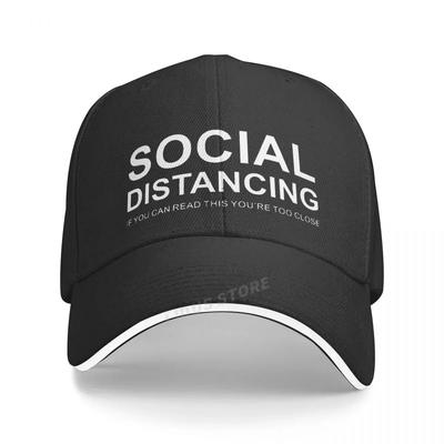 Distanciamiento Social Si Puedes Leer Esto Estás Demasiado Cerca Gorra de Béisbol para Mujer Estampada Distanciamiento Social Divertida Sombrero de Sol Unisex