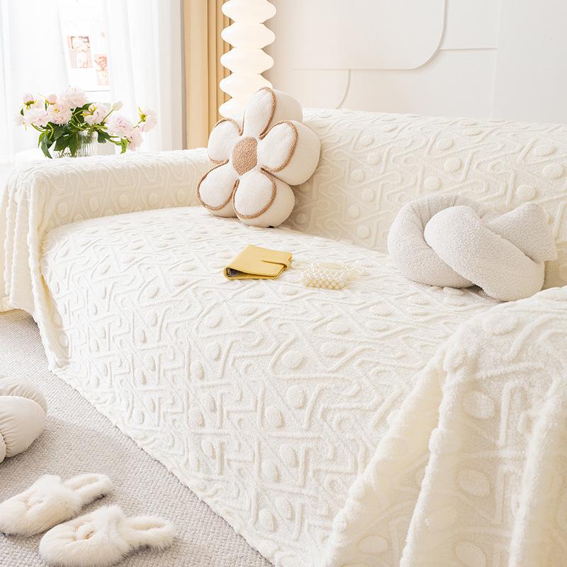 Plush Sofa Cover Cloth Winter Full Cover Sofa Cover Sofa Cover One Piece Sofa Cover