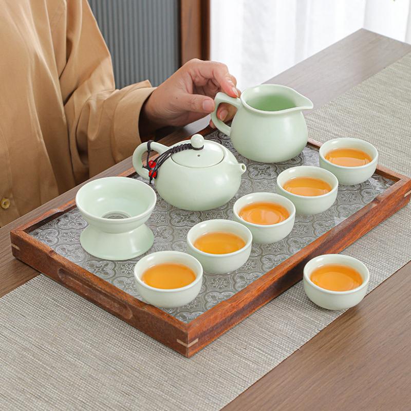 Chinese Kung Fu Teaset Ceramic Household Teapot Set Outdoor Travel Tea Cups of Tea Ceremony Teacup Fine Gifts Tea Accessories