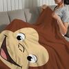 Cartoon Funny Art Monkey C-Curious G-George Flannel Warm Soft Plush Blanket for Sofa Living Room Office Bedroom Travel Gift