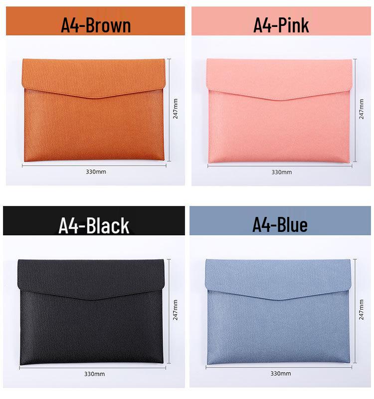 A4 Waterproof File Folder with Magnetic Buckle - Large Capacity Business Office Bag, Logo Customizable