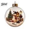 Warm White Christmas Tree Decorations Glowing Decorative Ball Lighted Ornament with Festive Scene LED Modern Hanging Lights Decor String Glow Home