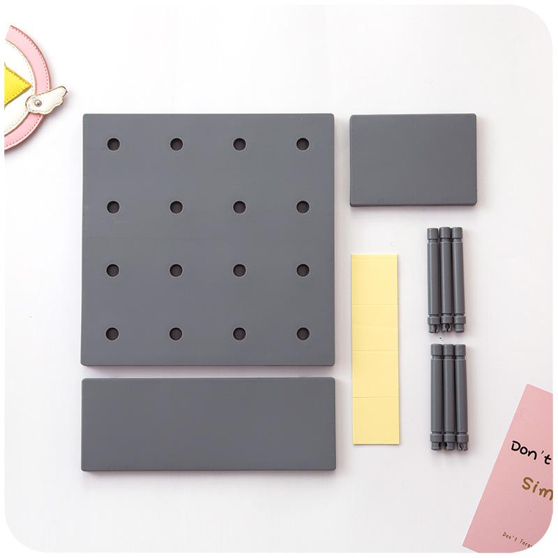 Assembly Wall-mounted Hole Board Wall Shelf Free Punching Hanger Bookshelf Figure Display Shelves Stand Bedroom Desk Wall Storage Holder