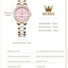 OLEVS Womens Watch Luxury Elegant Fashion Rhinestone Bezel Ceramic Strap Wristwatch Waterproof Date Watches