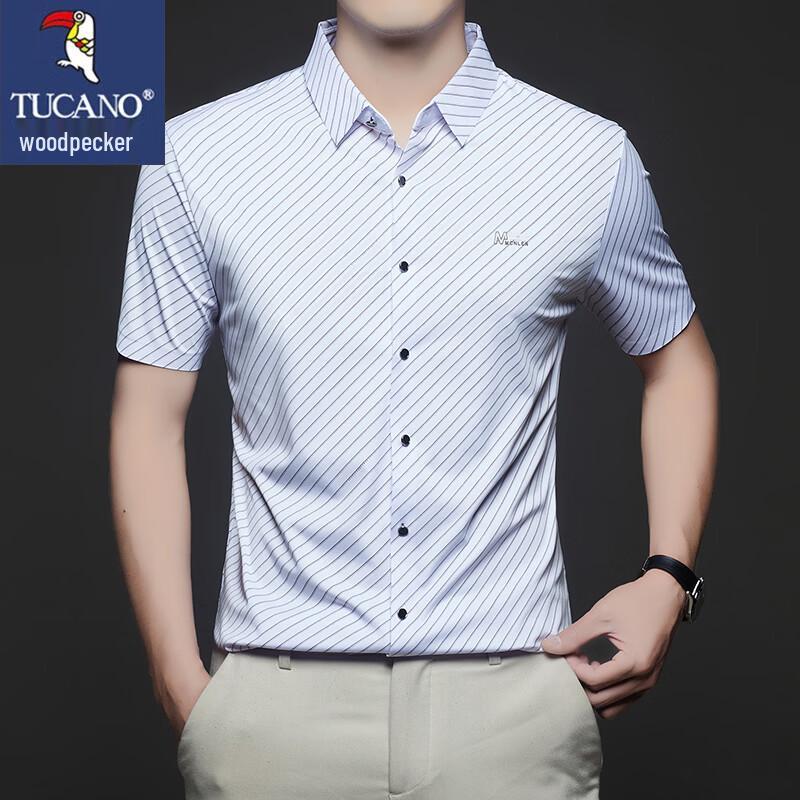 TUCANO Men s Short Sleeve Striped Cool Stretch Shirt 54